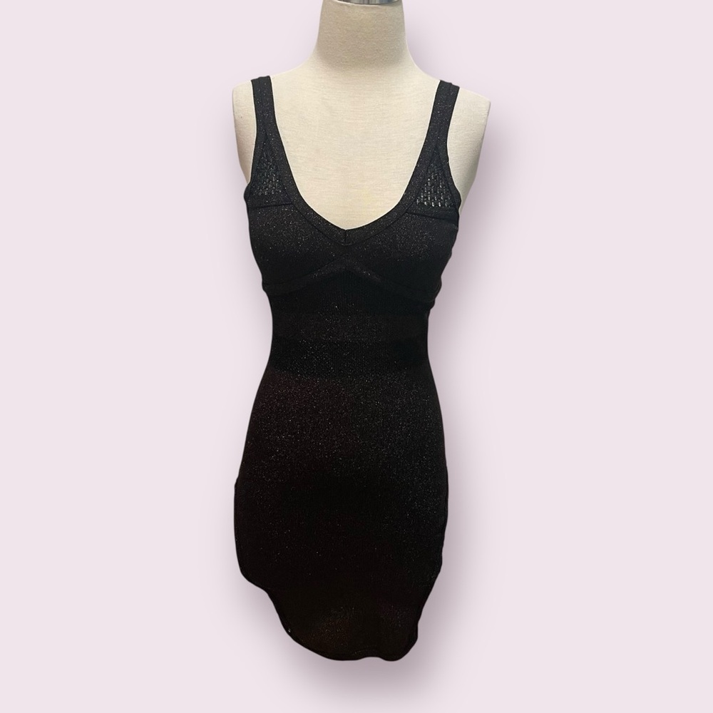 Bebe glittery bodycon sleeveless dress
